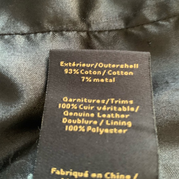 Black Mackage jacket with leather detailing. Size Medium. - Picture 7 of 7